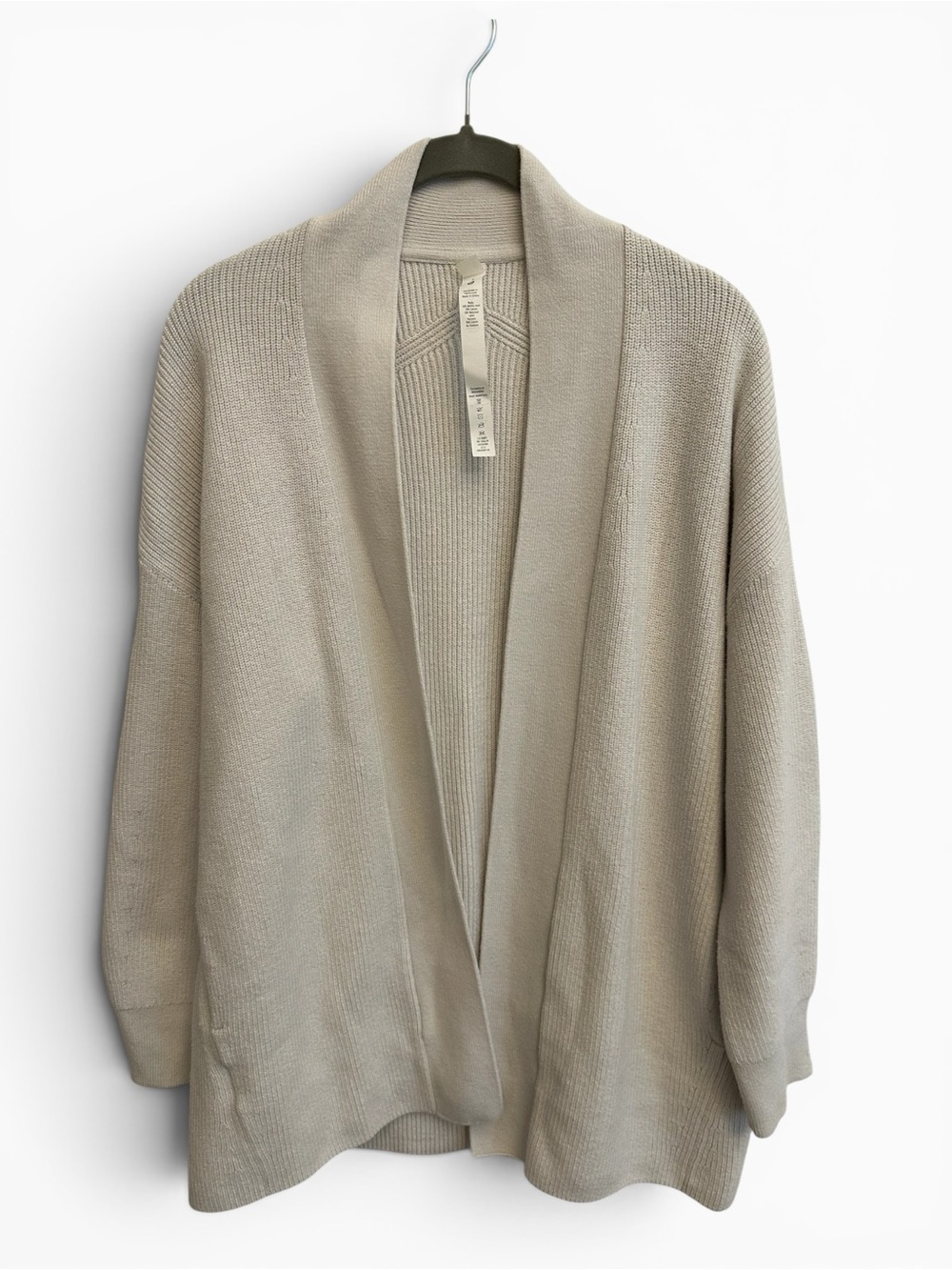 lululemon Open-Front Wool Cotton Blend Cardigan - Cream